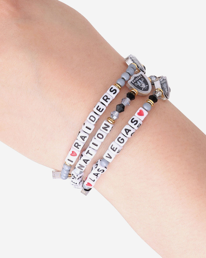 Las Vegas Raiders 3 Pack Friendship Bracelet FOCO - FOCO.com