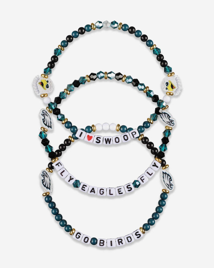 Philadelphia Eagles 3 Pack Friendship Bracelet FOCO - FOCO.com