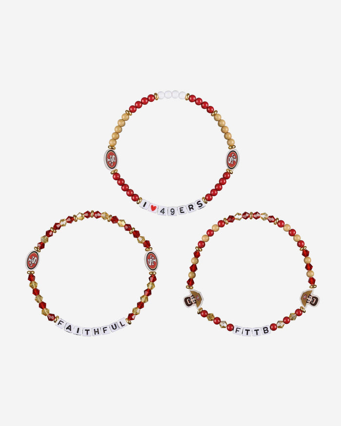 San Francisco 49ers 3 Pack Friendship Bracelet FOCO - FOCO.com