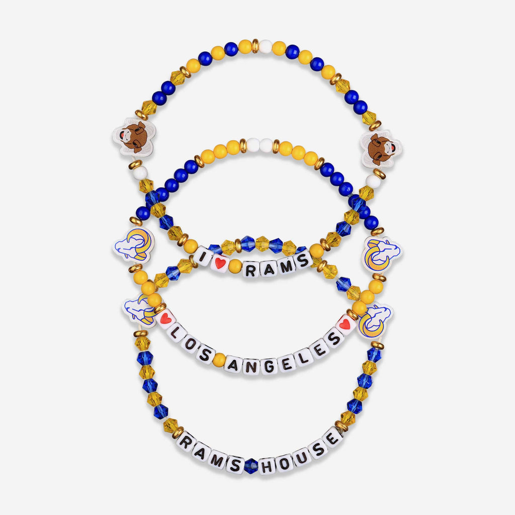 Los Angeles Rams 3 Pack Friendship Bracelet FOCO - FOCO.com