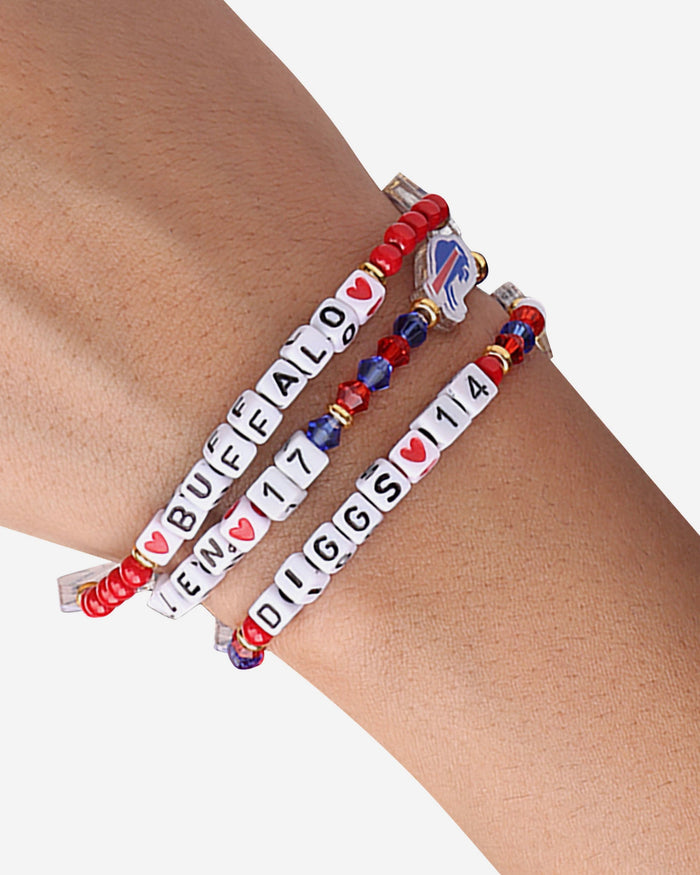 Josh Allen & Stefon Diggs Buffalo Bills 3 Pack Player Friendship Bracelet FOCO - FOCO.com