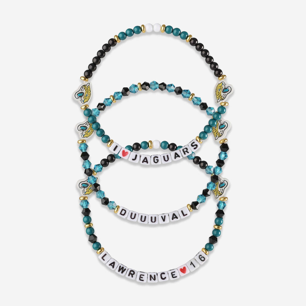 Trevor Lawrence Jacksonville Jaguars 3 Pack Player Friendship Bracelet FOCO - FOCO.com