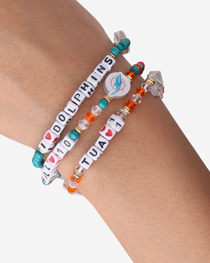 Tua Tagovailoa & Tyreek Hill Miami Dolphins 3 Pack Player Friendship Bracelet FOCO - FOCO.com