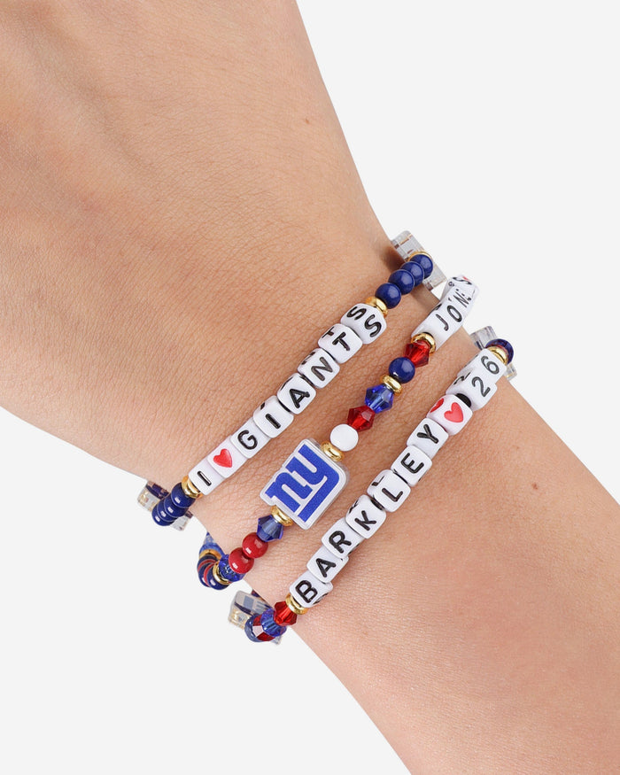 Daniel Jones & Saquon Barkley New York Giants 3 Pack Player Friendship Bracelet FOCO - FOCO.com