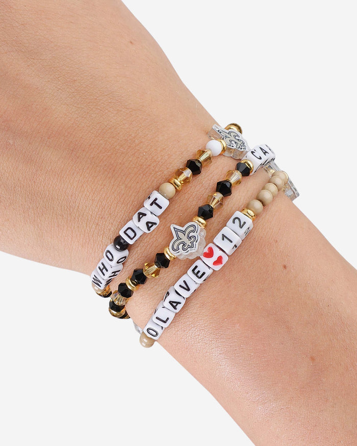 Chris Olave & Derek Carr New Orleans Saints 3 Pack Player Friendship Bracelet FOCO - FOCO.com