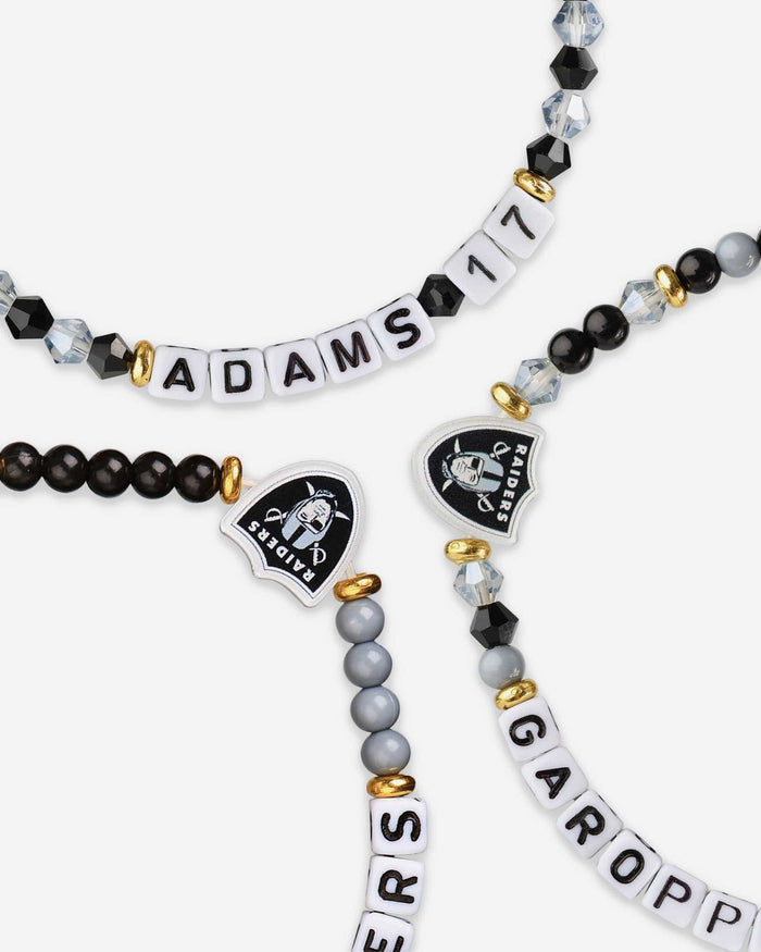 Jimmy Garoppolo & Davante Adams Las Vegas Raiders 3 Pack Player Friendship Bracelet FOCO - FOCO.com