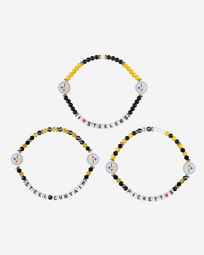 Kenny Pickett Pittsburgh Steelers 3 Pack Player Friendship Bracelet FOCO - FOCO.com