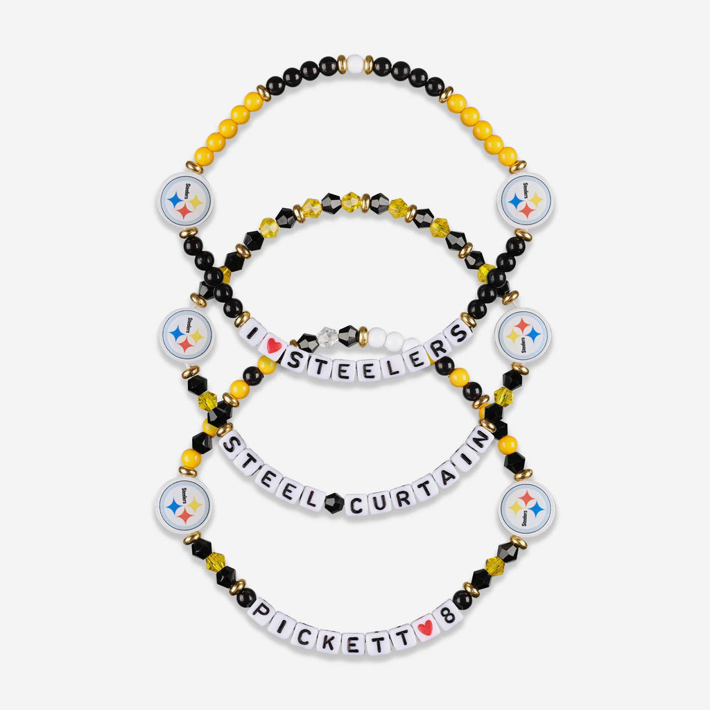 Kenny Pickett Pittsburgh Steelers 3 Pack Player Friendship Bracelet FOCO - FOCO.com