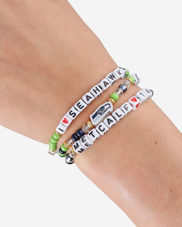 Geno Smith & DK Metcalf Seattle Seahawks 3 Pack Player Friendship Bracelet FOCO - FOCO.com