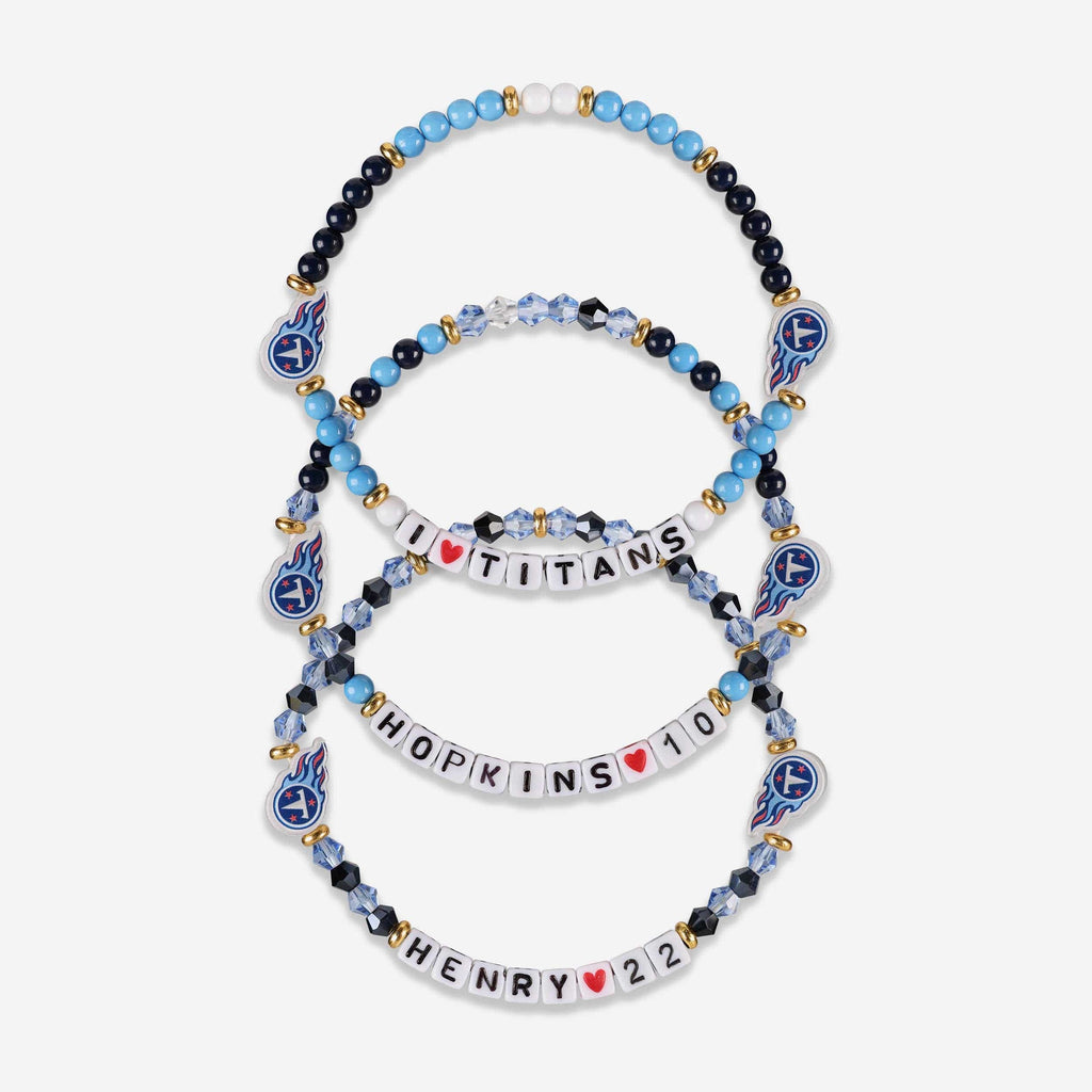 Derrick Henry & DeAndre Hopkins Tennessee Titans 3 Pack Player Friendship Bracelet FOCO - FOCO.com