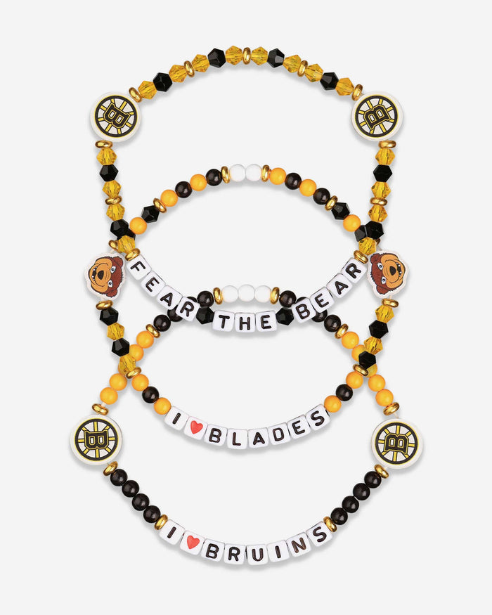 Boston Bruins 3 Pack Friendship Bracelet FOCO - FOCO.com