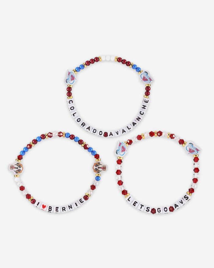 Colorado Avalanche 3 Pack Friendship Bracelet FOCO - FOCO.com