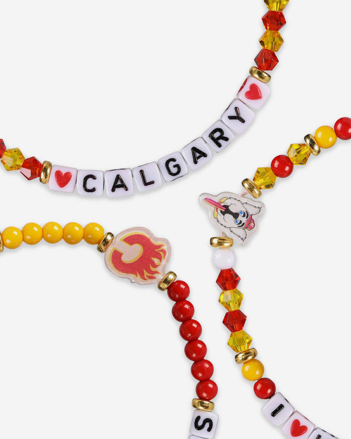 Calgary Flames 3 Pack Friendship Bracelet FOCO - FOCO.com