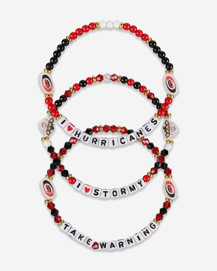 Carolina Hurricanes 3 Pack Friendship Bracelet FOCO - FOCO.com