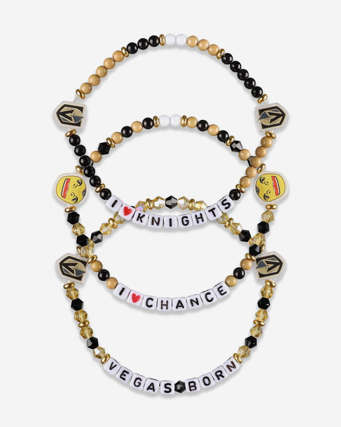 Vegas Golden Knights 3 Pack Friendship Bracelet FOCO - FOCO.com