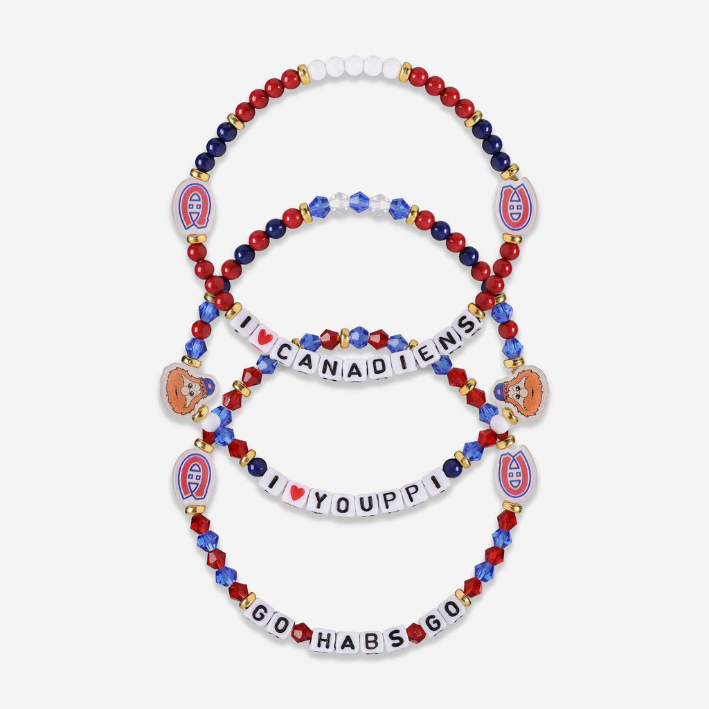 Montreal Canadiens 3 Pack Friendship Bracelet FOCO - FOCO.com