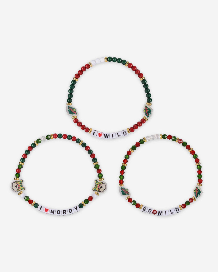 Minnesota Wild 3 Pack Friendship Bracelet FOCO - FOCO.com