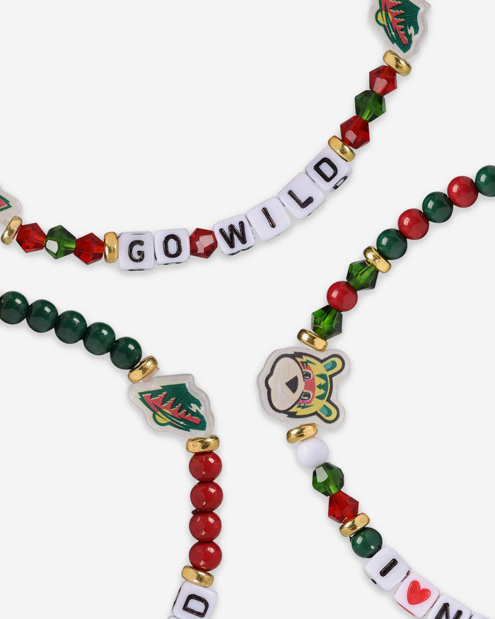 Minnesota Wild 3 Pack Friendship Bracelet FOCO - FOCO.com