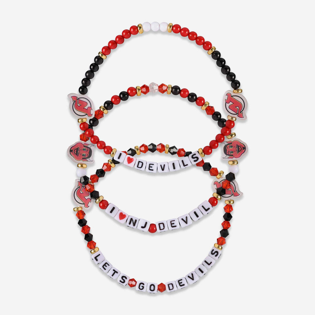 New Jersey Devils 3 Pack Friendship Bracelet FOCO - FOCO.com