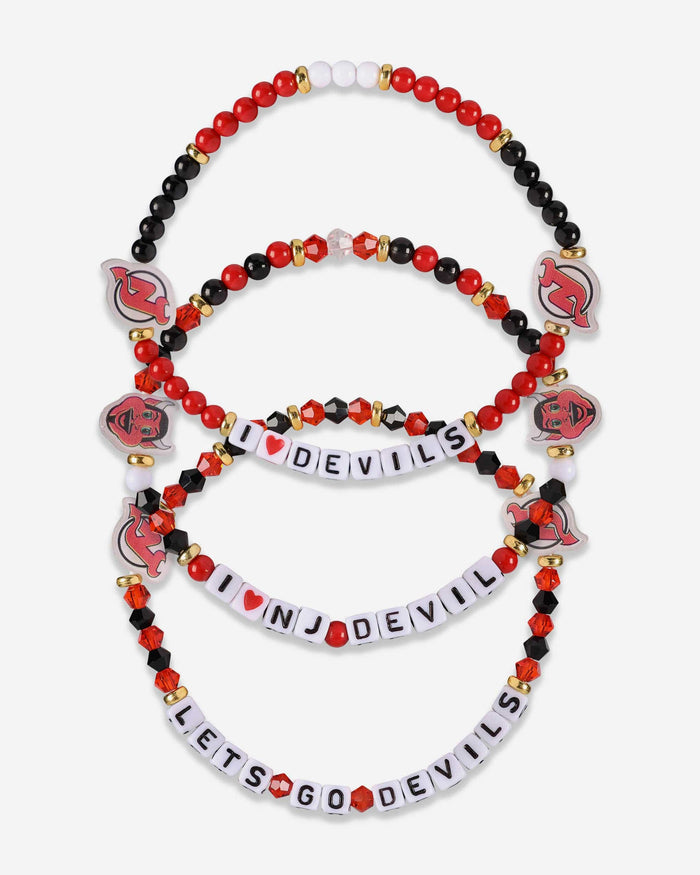 New Jersey Devils 3 Pack Friendship Bracelet FOCO - FOCO.com