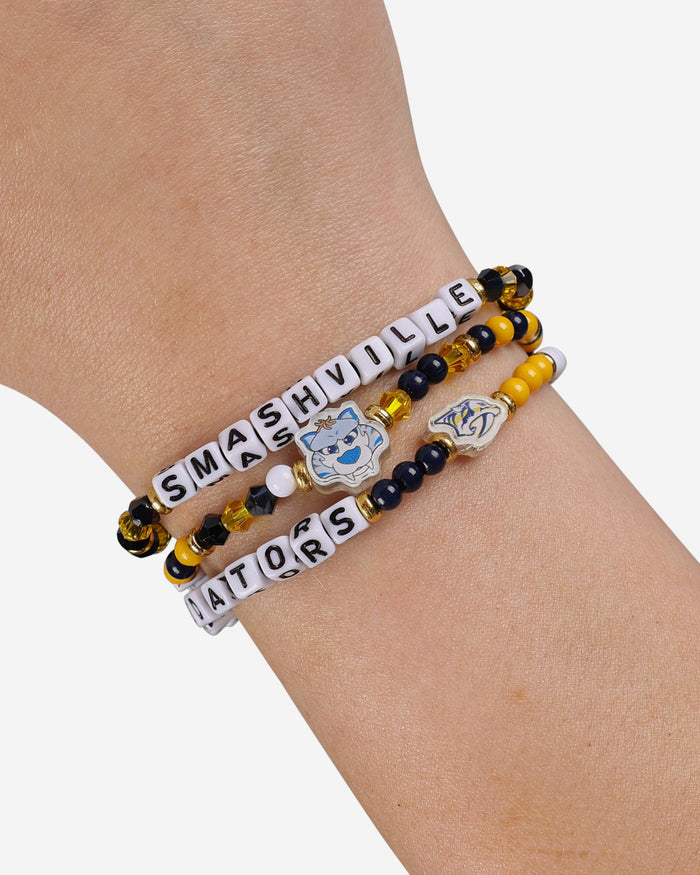 Nashville Predators 3 Pack Friendship Bracelet FOCO - FOCO.com