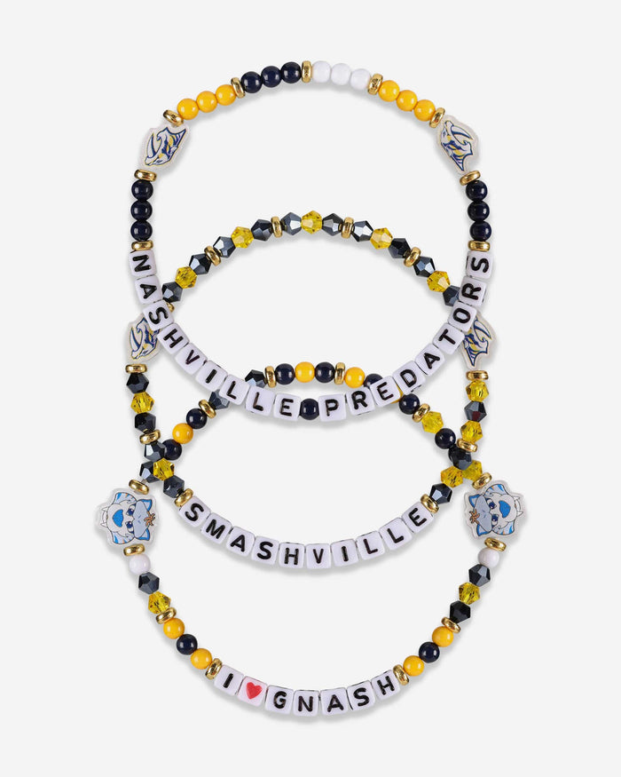 Nashville Predators 3 Pack Friendship Bracelet FOCO - FOCO.com