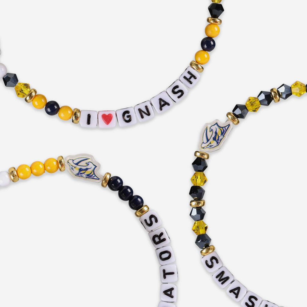 Nashville Predators 3 Pack Friendship Bracelet FOCO