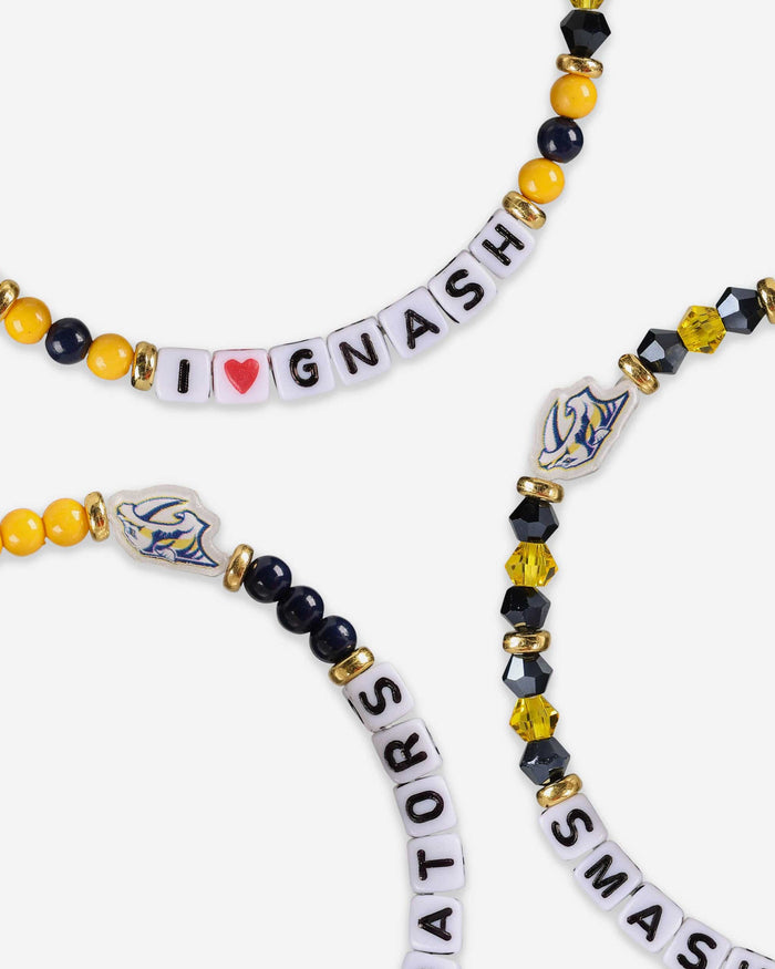 Nashville Predators 3 Pack Friendship Bracelet FOCO - FOCO.com