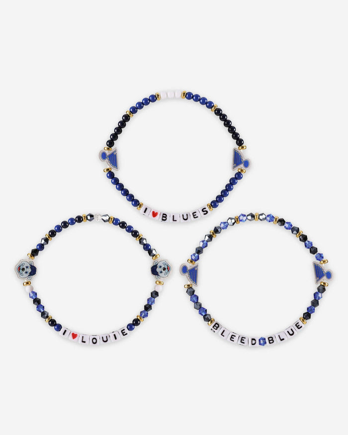 St Louis Blues 3 Pack Friendship Bracelet FOCO - FOCO.com