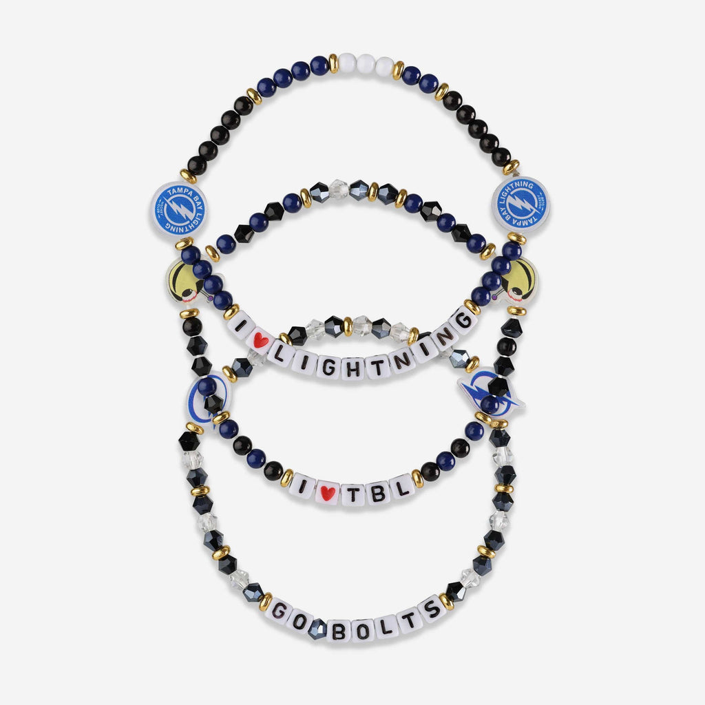 Tampa Bay Lightning 3 Pack Friendship Bracelet FOCO - FOCO.com