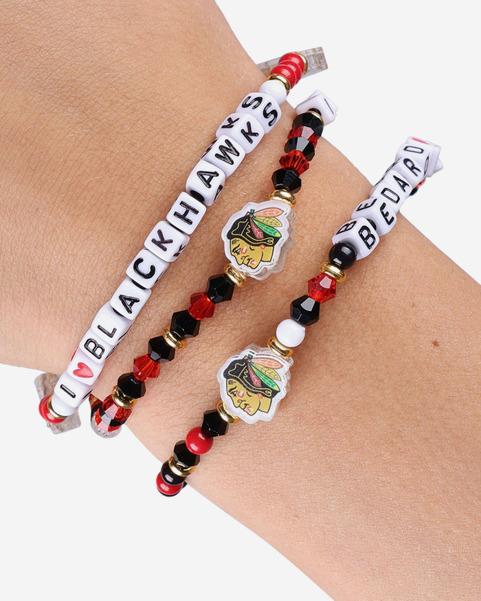 Connor Bedard Chicago Blackhawks 3 Pack Player Friendship Bracelet FOCO - FOCO.com