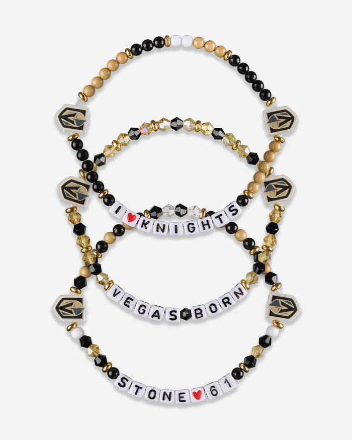 Mark Stone Vegas Golden Knights 3 Pack Player Friendship Bracelet FOCO - FOCO.com