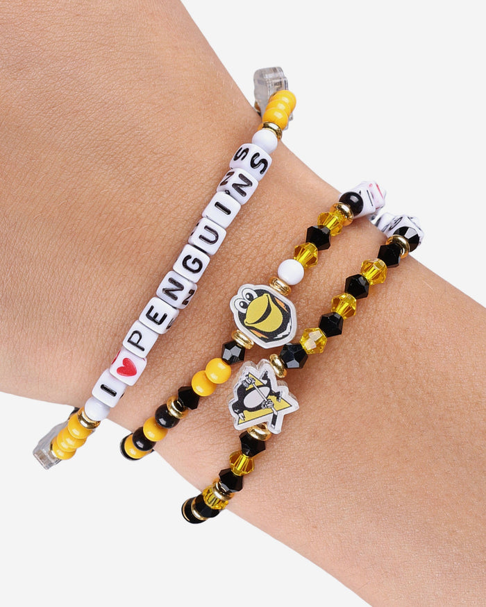 Sidney Crosby Pittsburgh Penguins 3 Pack Player Friendship Bracelet FOCO - FOCO.com