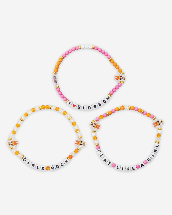 Blossom The Powerpuff Girls 3 Pack Friendship Bracelet FOCO - FOCO.com