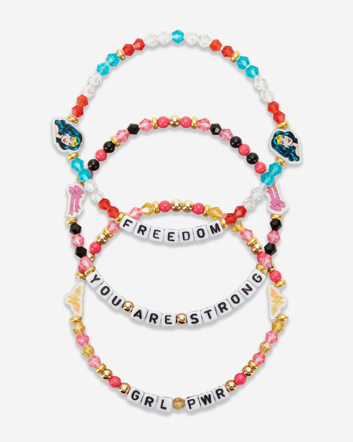 Wonder Woman™ Wordmark DC 3 Pack Friendship Bracelet FOCO - FOCO.com