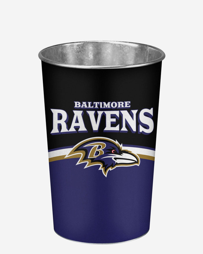 Baltimore Ravens Team Stripe Trash Can FOCO - FOCO.com