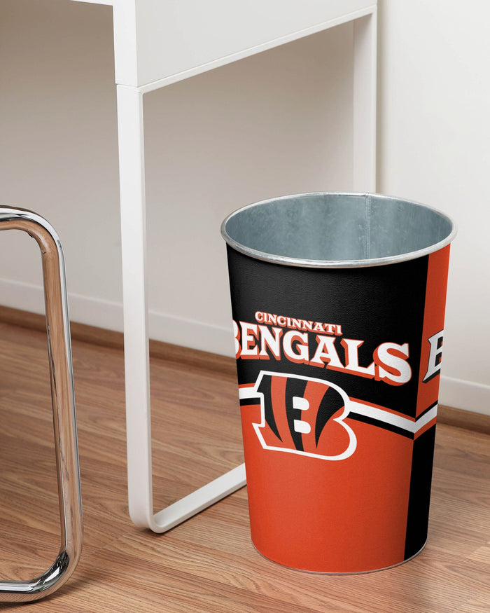 Cincinnati Bengals Team Stripe Trash Can FOCO - FOCO.com