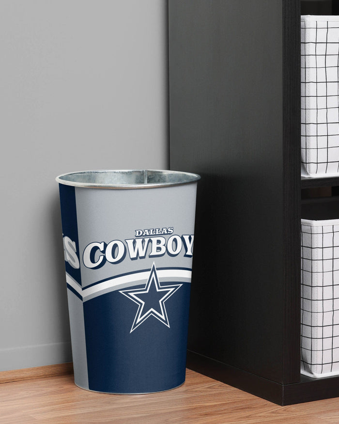 Dallas Cowboys Team Stripe Trash Can FOCO - FOCO.com