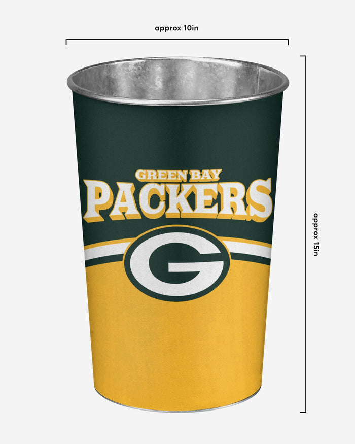 Green Bay Packers Team Stripe Trash Can FOCO - FOCO.com