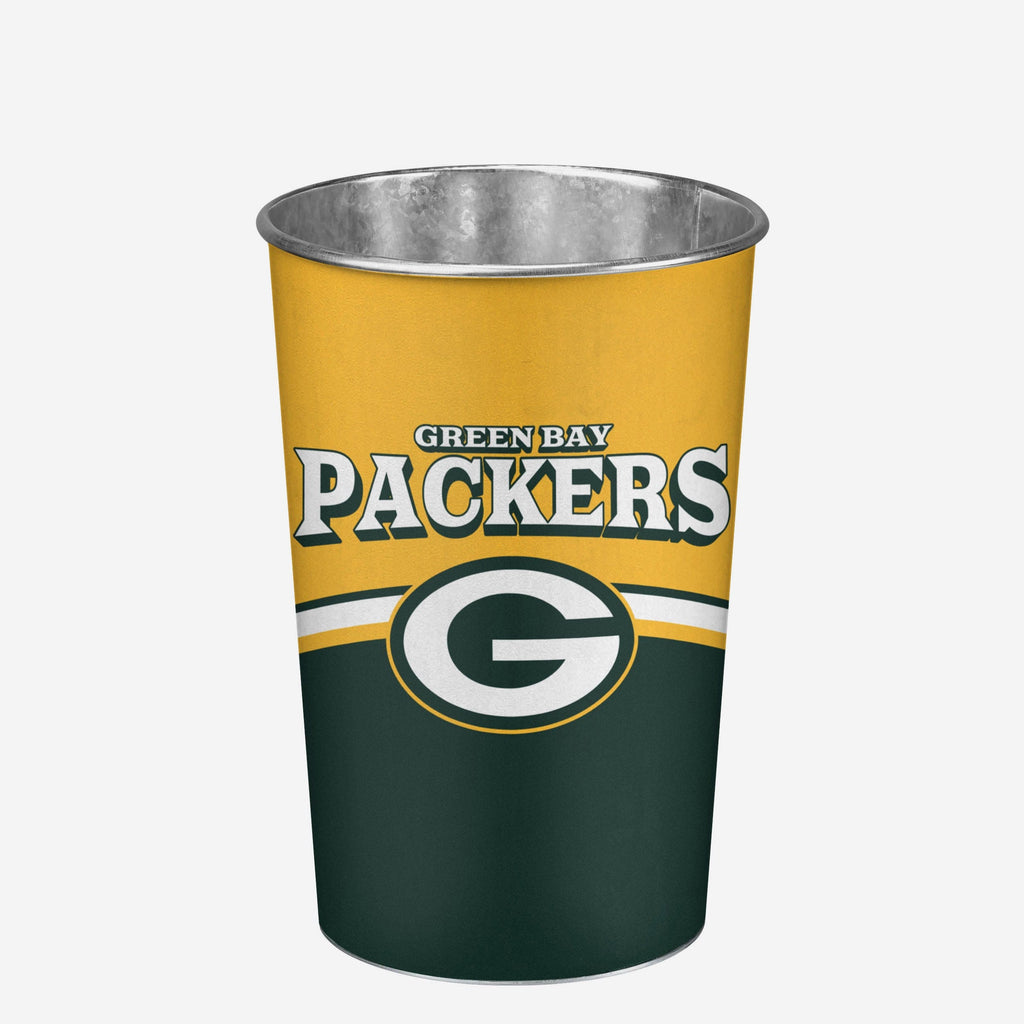 Green Bay Packers Team Stripe Trash Can FOCO - FOCO.com