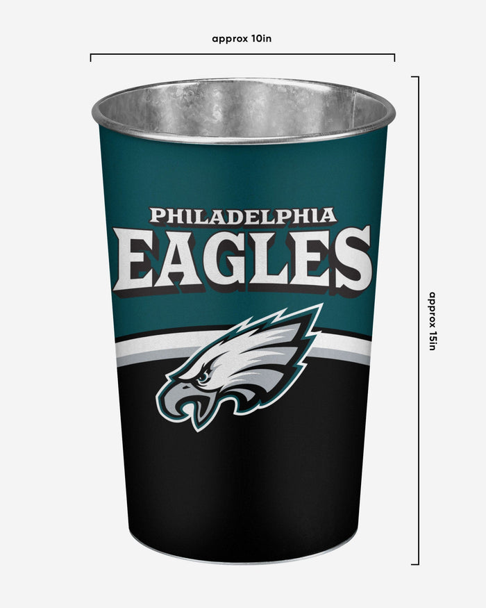 Philadelphia Eagles Team Stripe Trash Can FOCO - FOCO.com