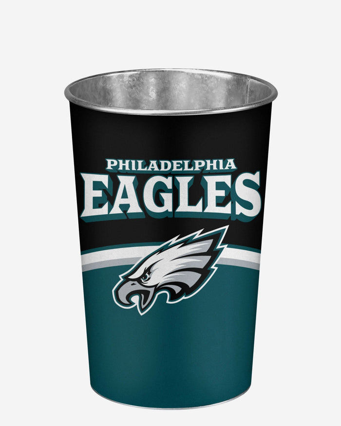 Philadelphia Eagles Team Stripe Trash Can FOCO - FOCO.com