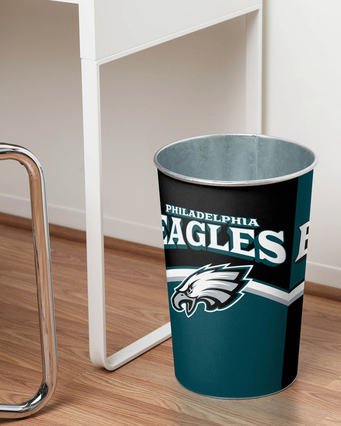 Philadelphia Eagles Team Stripe Trash Can FOCO - FOCO.com