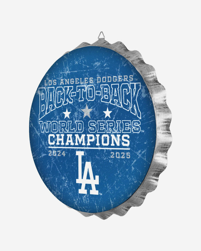 Los Angeles Dodgers 2025 Back To Back World Series Champions Bottle Cap Wall Sign FOCO - FOCO.com