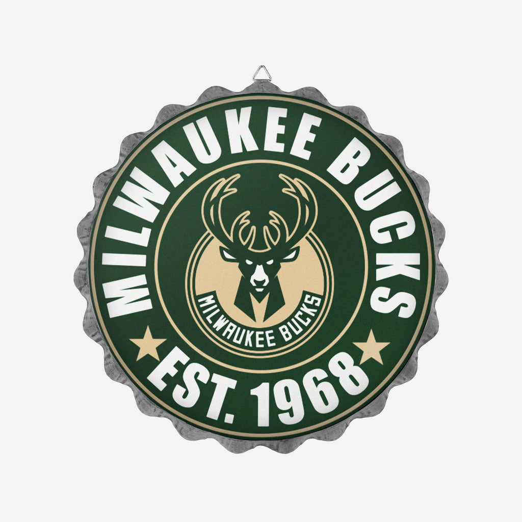 Milwaukee Bucks Bottle Cap Wall Sign FOCO - FOCO.com