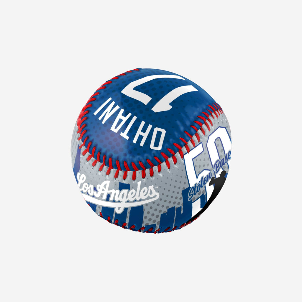 Shohei Ohtani Los Angeles Dodgers 50 Home Runs & 50 Stolen Bases City Skyline Baseball FOCO - FOCO.com