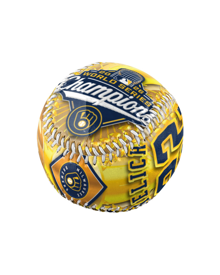 Christian Yelich Milwaukee Brewers 2026 World Series Champions Player Baseball FOCO - FOCO.com