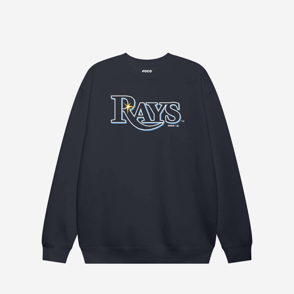 Tampa Bay Rays 2009 Alternate Logo Crew Neck Sweatshirt FOCO Navy S - FOCO.com