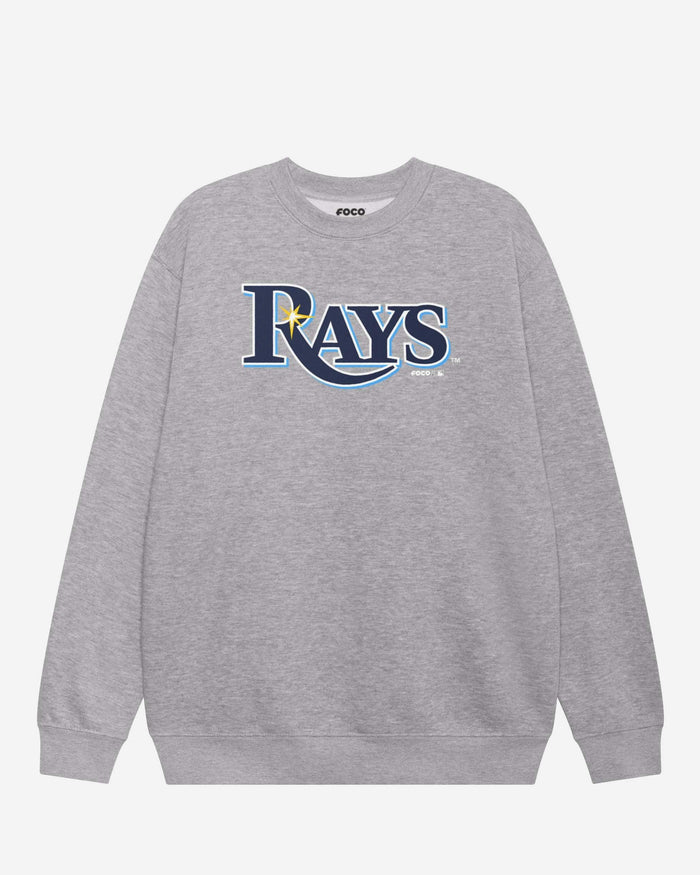 Tampa Bay Rays 2009 Alternate Logo Crew Neck Sweatshirt FOCO Athletic Heather S - FOCO.com