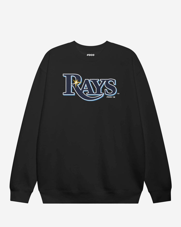 Tampa Bay Rays 2009 Alternate Logo Crew Neck Sweatshirt FOCO Black S - FOCO.com